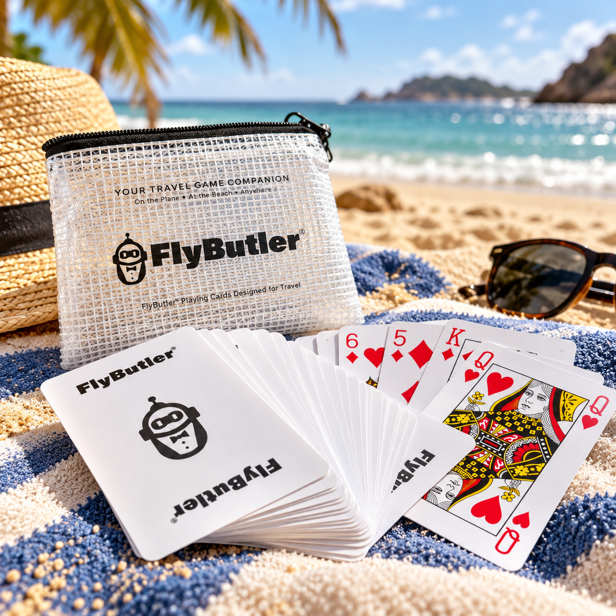 Flybutler-pelikortit - 100 % muovia